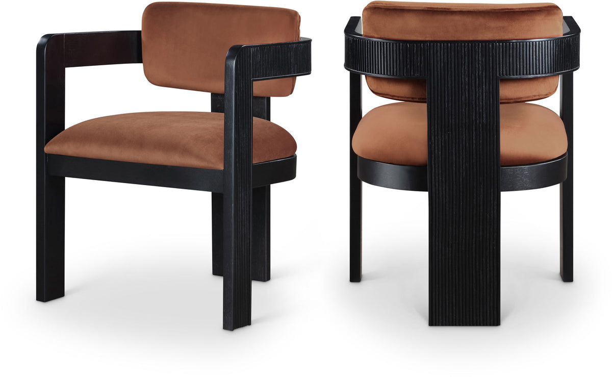 Sacha - Velvet Dining Chair With Black Base (Set of 2)