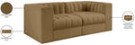 Rummi - Velvet Performance Fabric Upholstered 2 Piece Modular Loveseat
