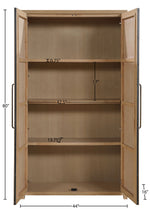 Vana - Solid Wood, Oak Veneer And Stainless Steel Storage Cabinet