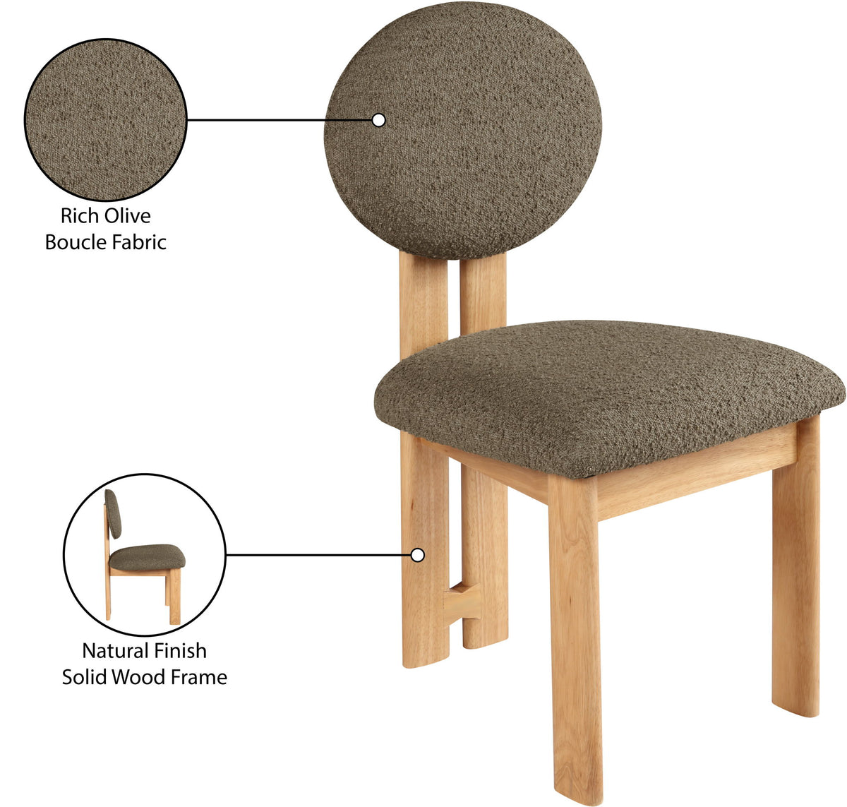 Napa - Dining Chair With Natural Legs (Set of 2)