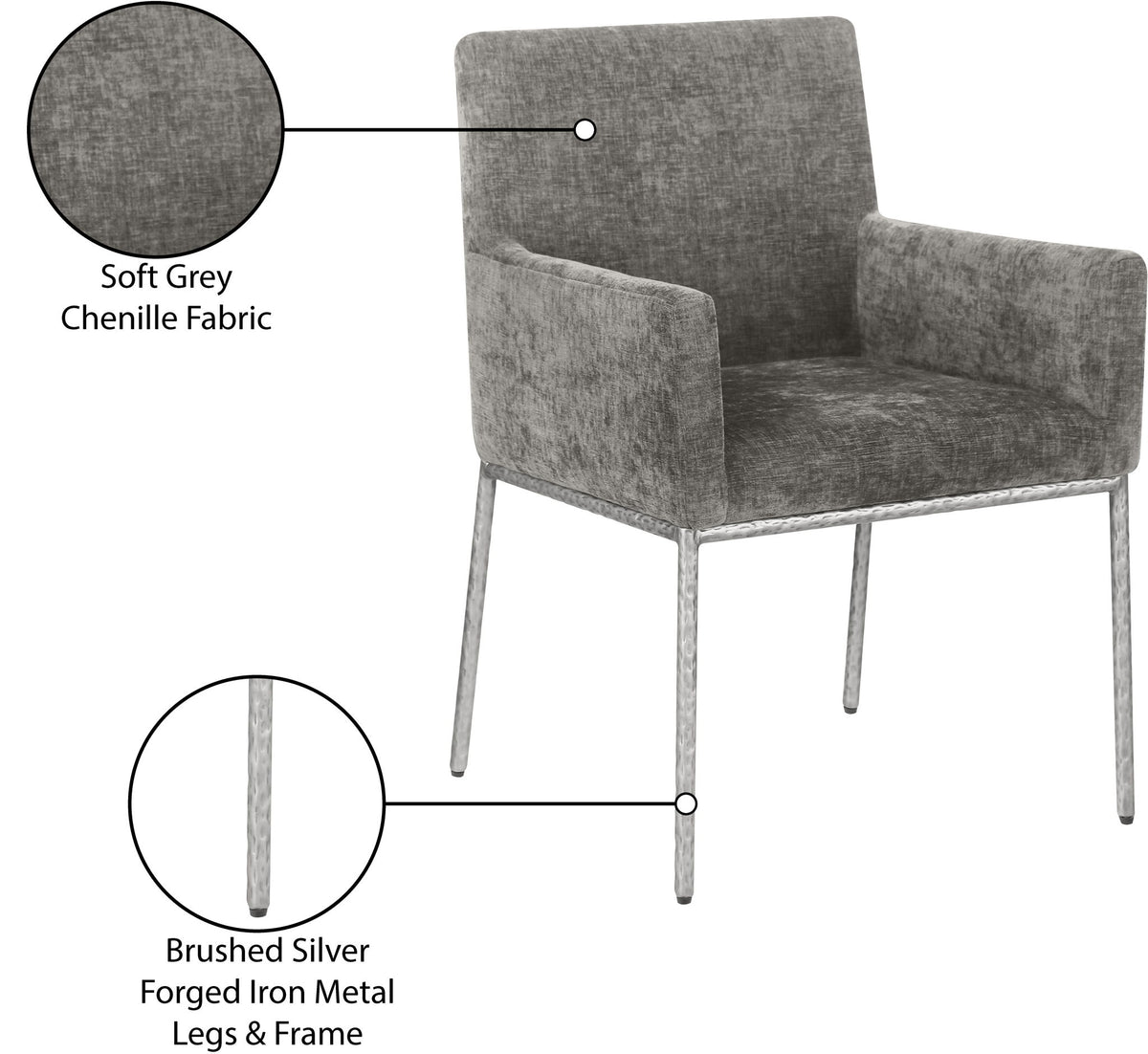 Reeves - Dining Chair With Silver Legs (Set of 2)