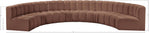 Arc - Faux Leather 8 Piece U-Shaped Modular Sofa