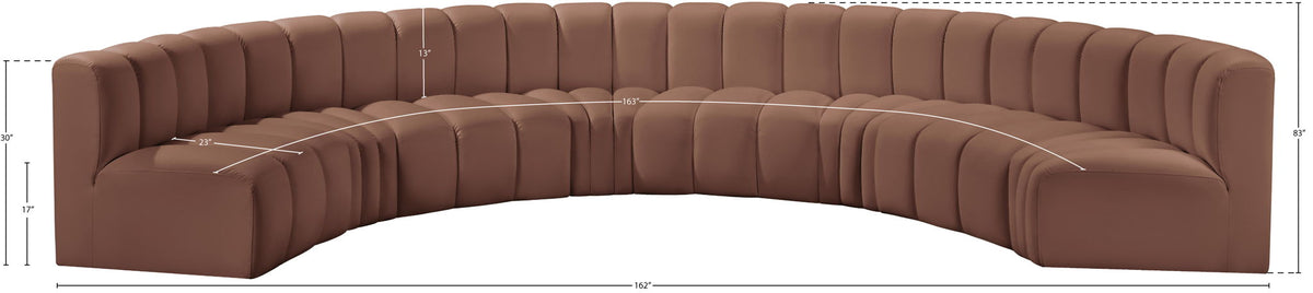 Arc - Faux Leather 8 Piece U-Shaped Modular Sofa