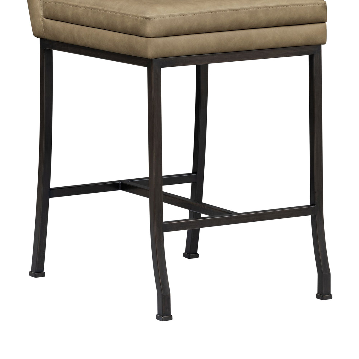 Winslow - 5-Piece Round Walnut Wood Tabletop Dining Table Set With Stools, Seats Up To 4 - Mushroom Brown / Black