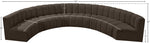 Arc - Boucle Fabric 8 Piece U-Shaped Modular Sofa