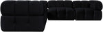 Orin - Velvet 5 Piece Modular Corner Sectional