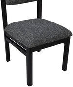 Roundhill - Fabric Dining Chair (Set of 2) - Black Frame