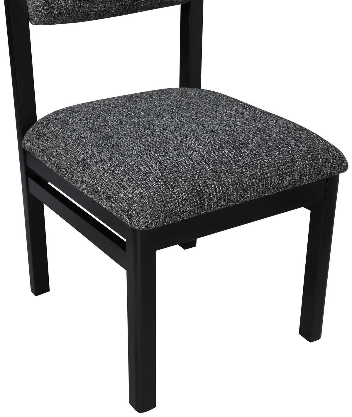 Roundhill - Fabric Dining Chair (Set of 2) - Black Frame