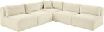Shaggy - 5 Piece Modular Corner Armless Sectional
