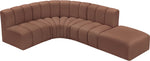 Arc - Faux Leather 5 Piece Corner Modular Sofa