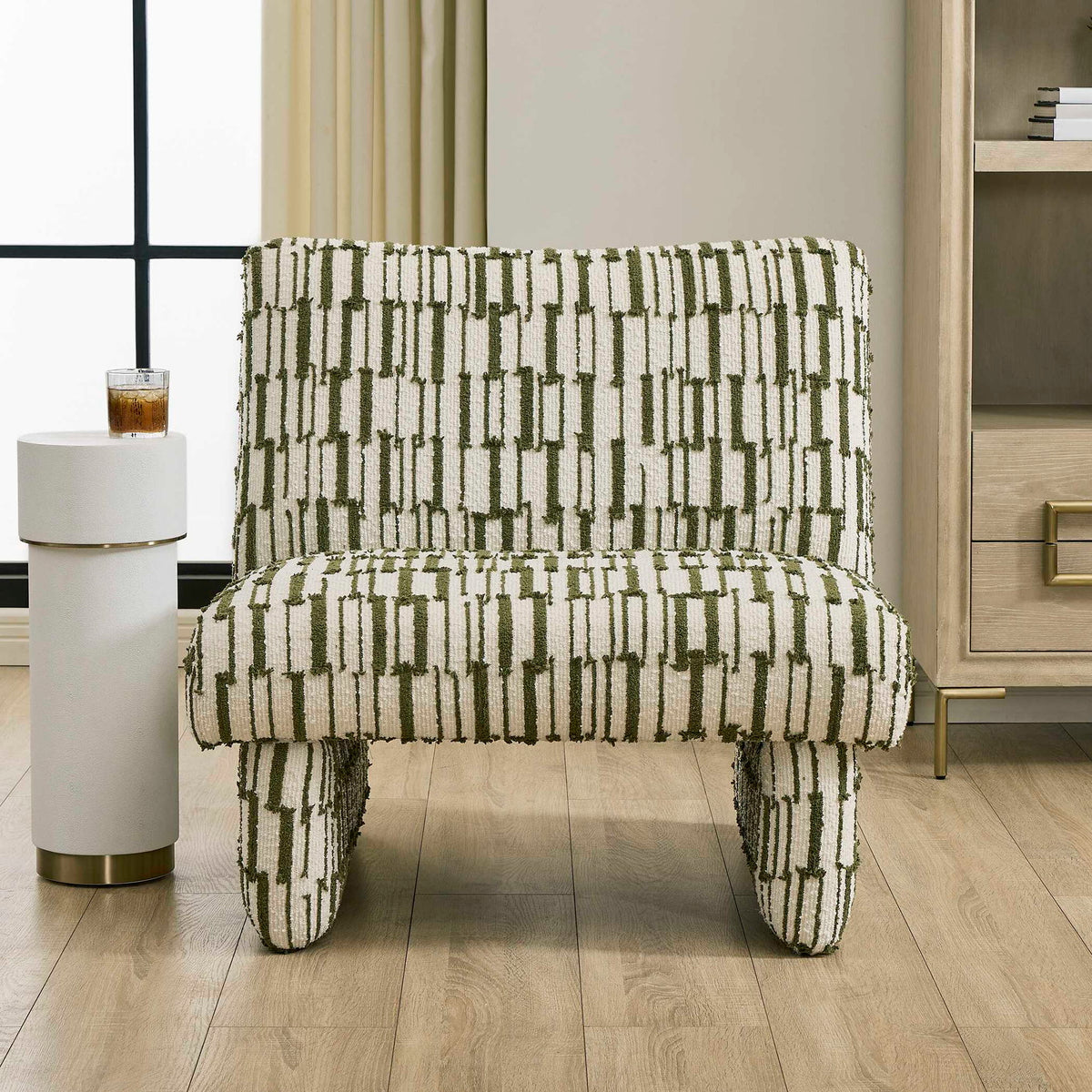 Willa - Accent Chair - Green / White