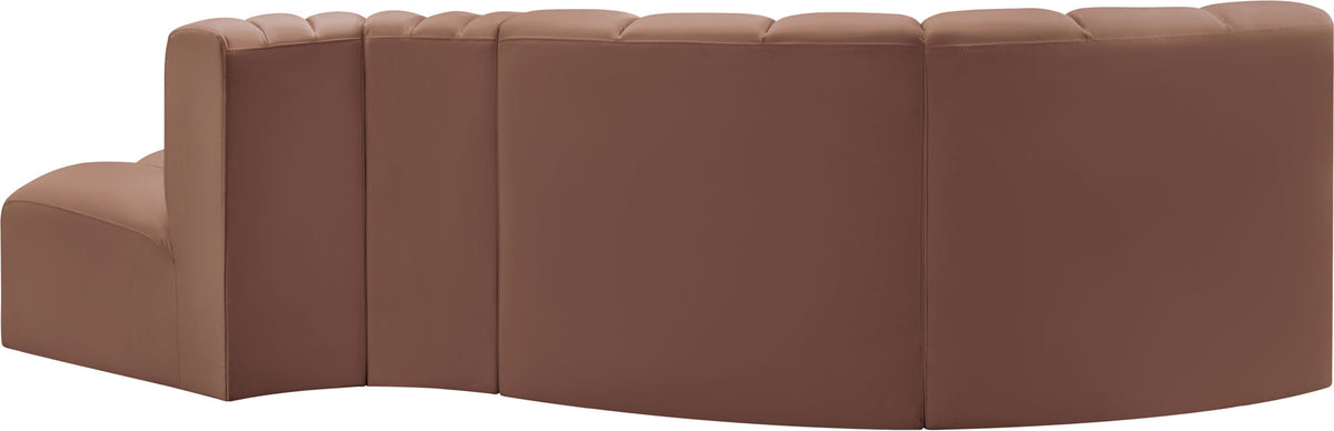Arc - Faux Leather 4 Piece L-Shaped Modular Sofa
