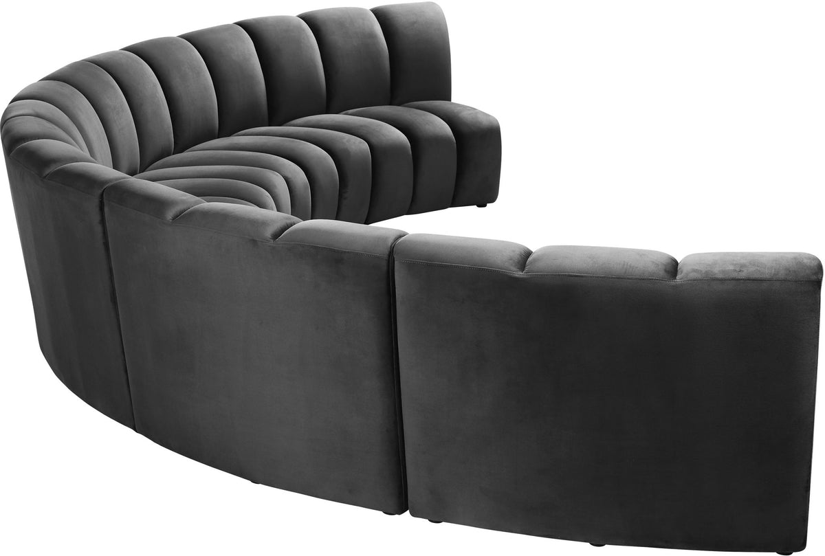 Infinity - 5 Piece Velvet Modular Sectional