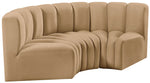 Arc - Velvet 3 Piece Modular U-Shaped Sofa