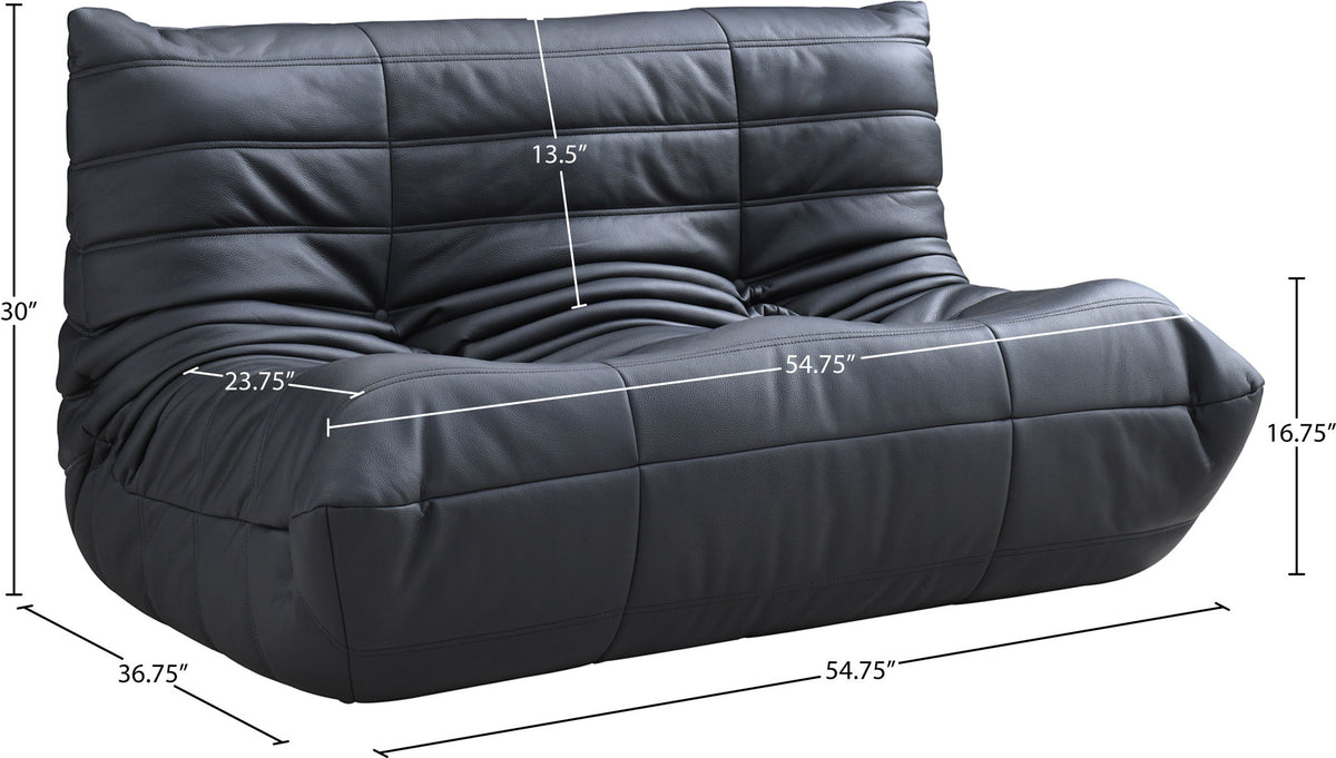 Relax - Vegan Leather 54.75" Upholstered Loveseat