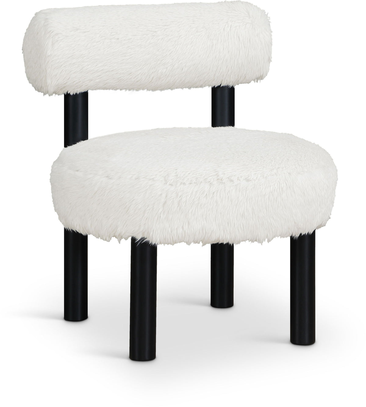 Ambre - Vegan Shearling Fabric Upholstered Accent Chair