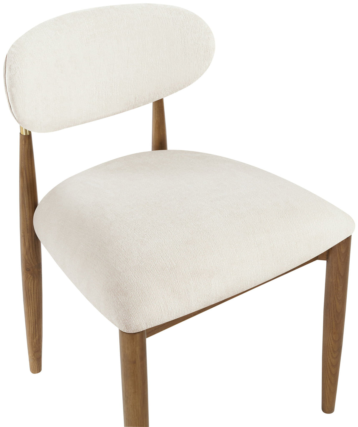 Riccio - Fabric Dining Side Chair (Set of 2) - Walnut Frame