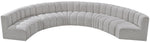 Arc - Boucle Fabric 8 Piece U-Shaped Modular Sofa