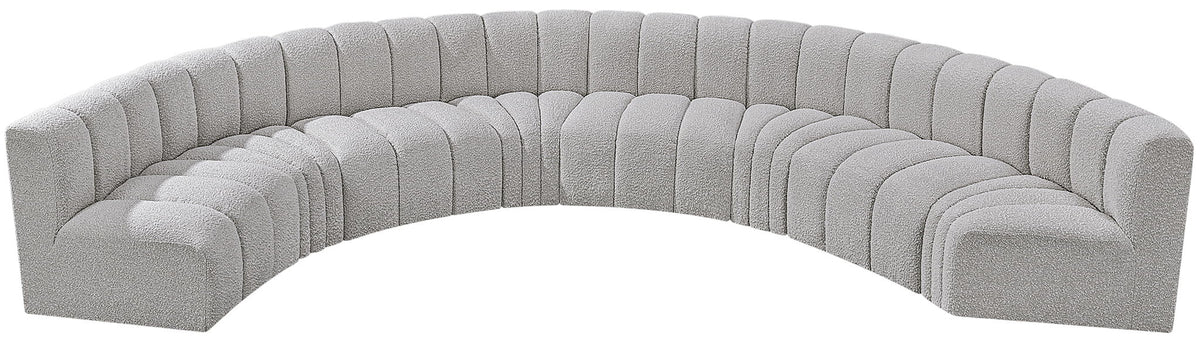 Arc - Boucle Fabric 8 Piece U-Shaped Modular Sofa