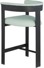 Romeo - Faux Leather Counter Stool With Black Base (Set of 2)