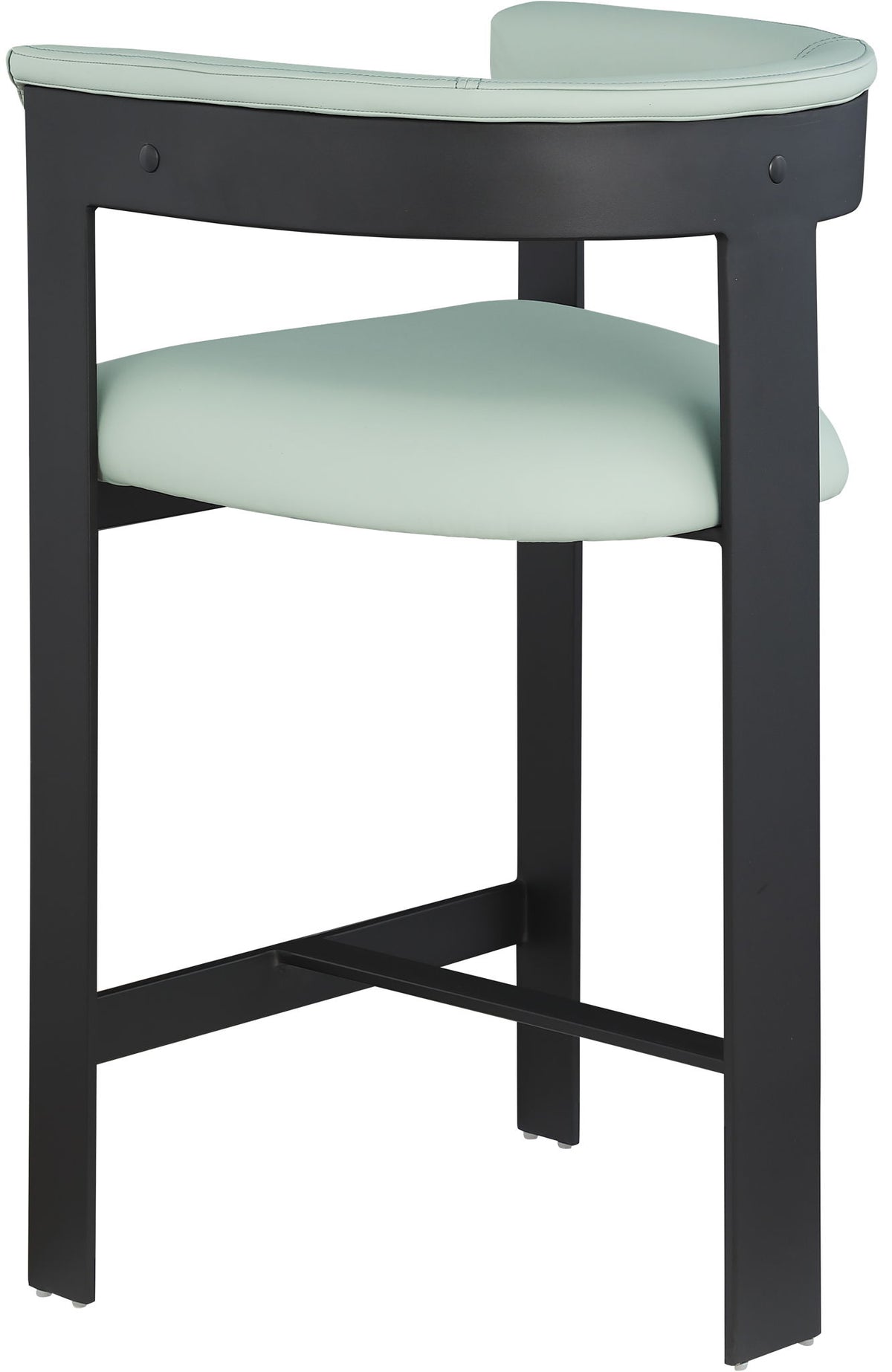 Romeo - Faux Leather Counter Stool With Black Base (Set of 2)