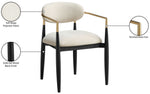 Riccio - Fabric Dining Arm Chair (Set of 2) - Black And Gold Frame