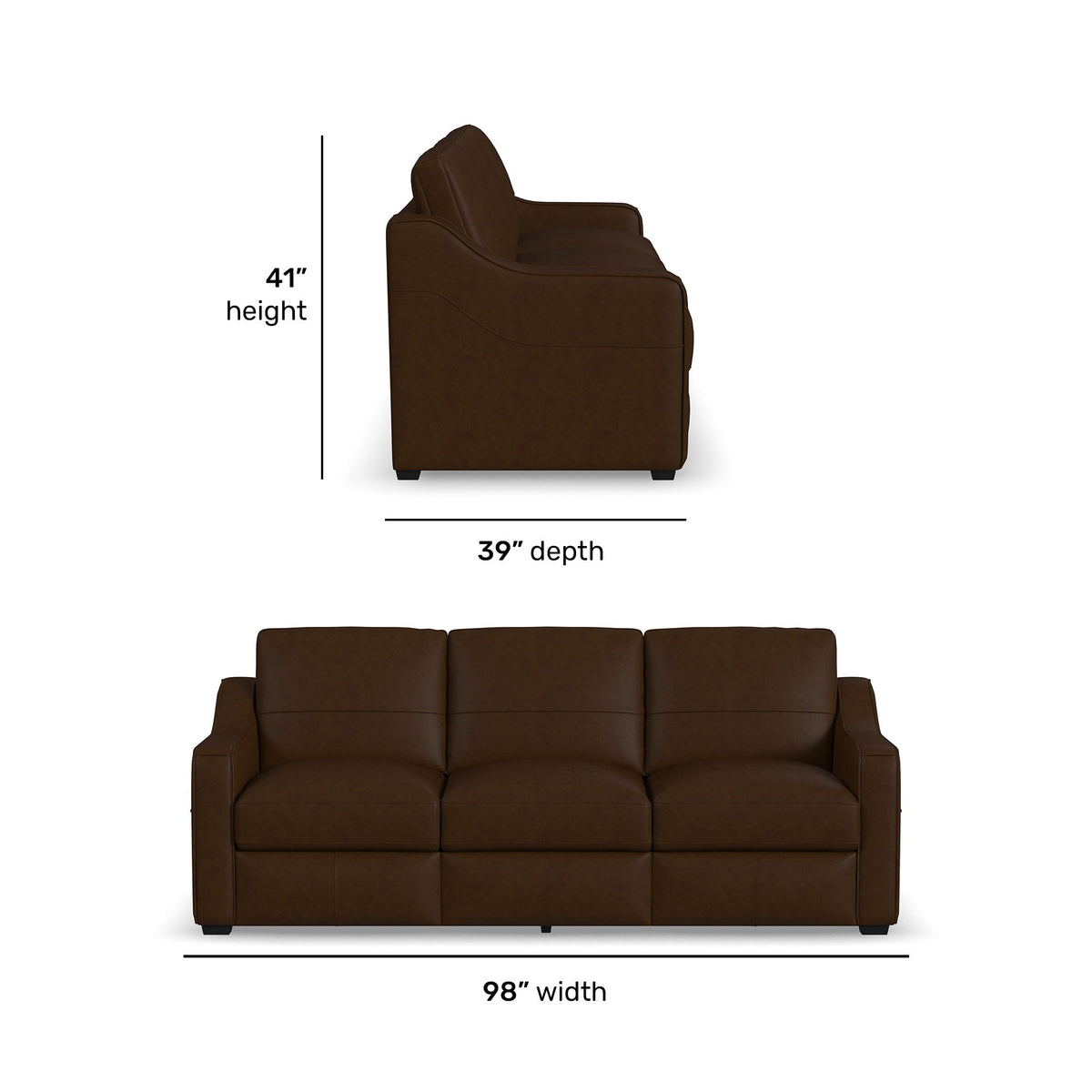 Hudson - Sofa - Brown