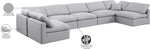Indulge - Linen 7 Piece Modular U-Shaped Sectional