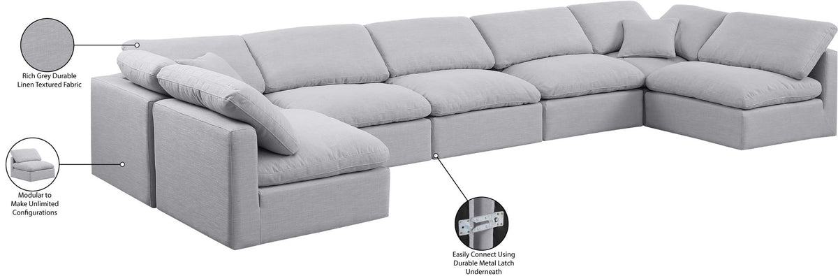 Indulge - Linen 7 Piece Modular U-Shaped Sectional