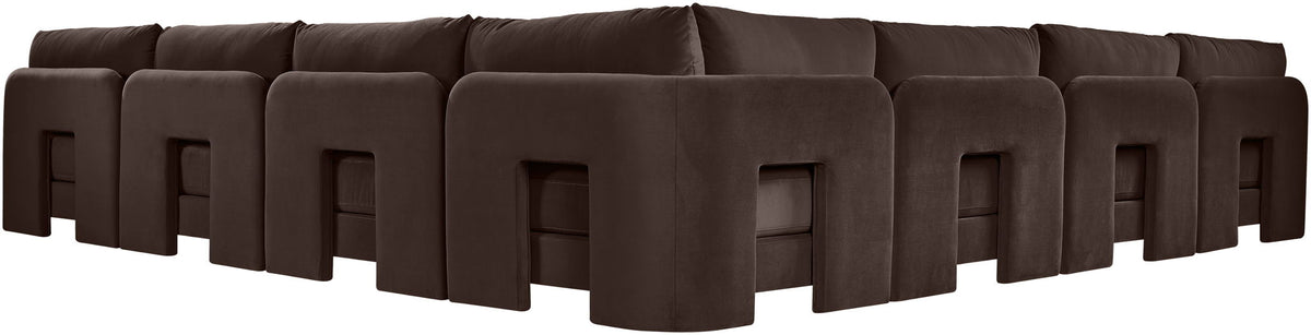 Hammond - Velvet Performance Fabric Upholstered 7 Piece Armless Sectional