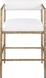 Axis - Linen Textured Cream Fabric Upholstered Counter Stool (Set of 2)