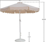 Amalfi - Patio Umbrella - White Base / White Pole