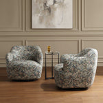 Ansel - Tapestry Swivel Chair - Green