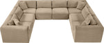 Shaggy - Fabric 8 Piece Modular U-Shaped Sectional