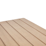 Balmor - 53" Square Outdoor Dining Table, Seats 4 - Wire-Brushed Natural Eucalyptus