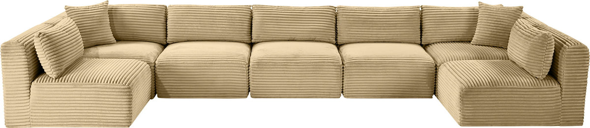 Shaggy - 7 Piece Modular U-Shaped Armless Sectional