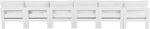 Nizuc - Outdoor Patio 6 Seat Armless Modular Sofa With White Frame