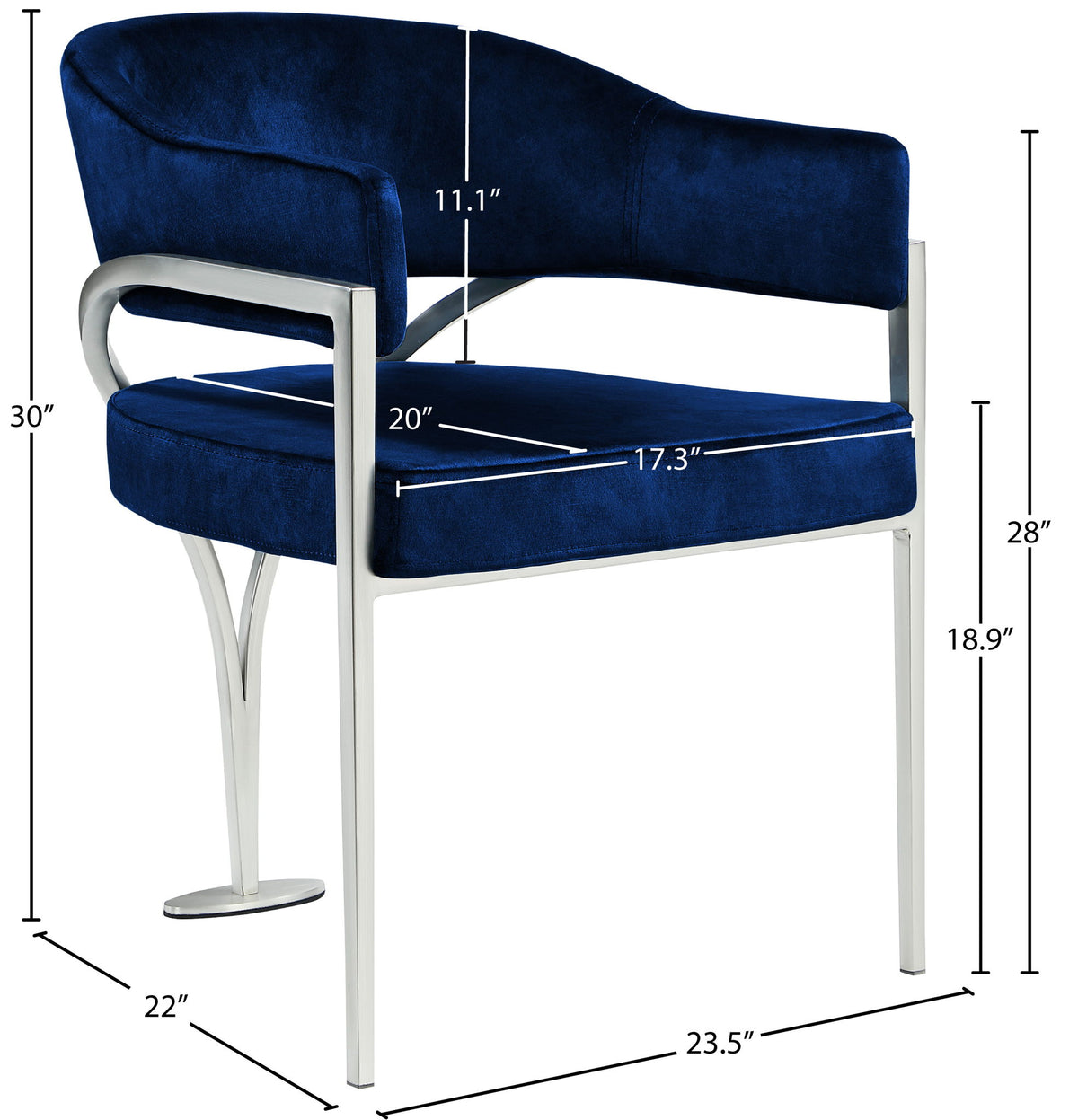Madelyn - Dining Chair (Set of 2) - Brushed Chrome