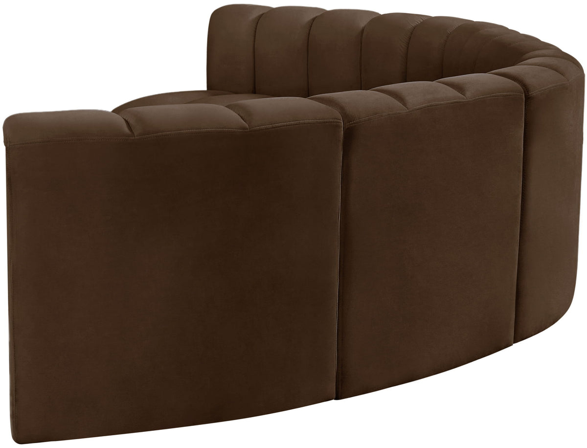 Arc - Velvet 6 Piece U-Shaped Modular Sofa