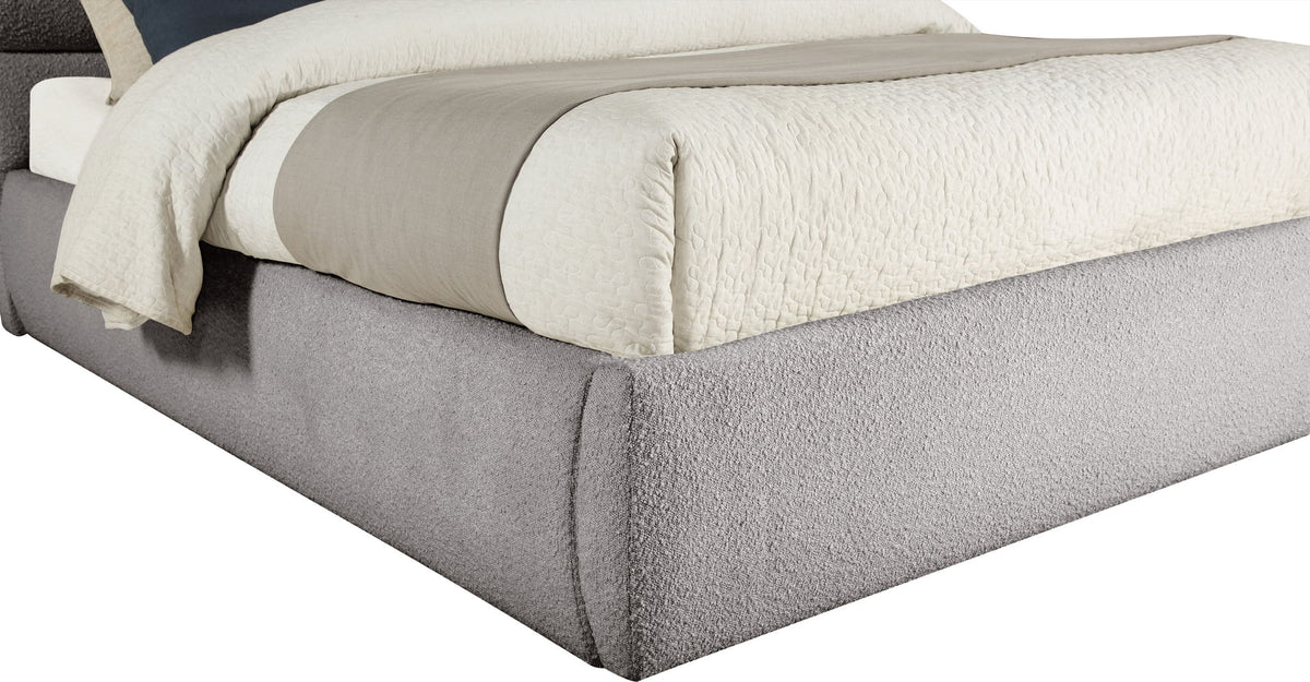 Adam - Boucle Fabric Bed With 70.5" Headboard