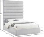 Adam - Linen Fabric Bed With 89" Headboard