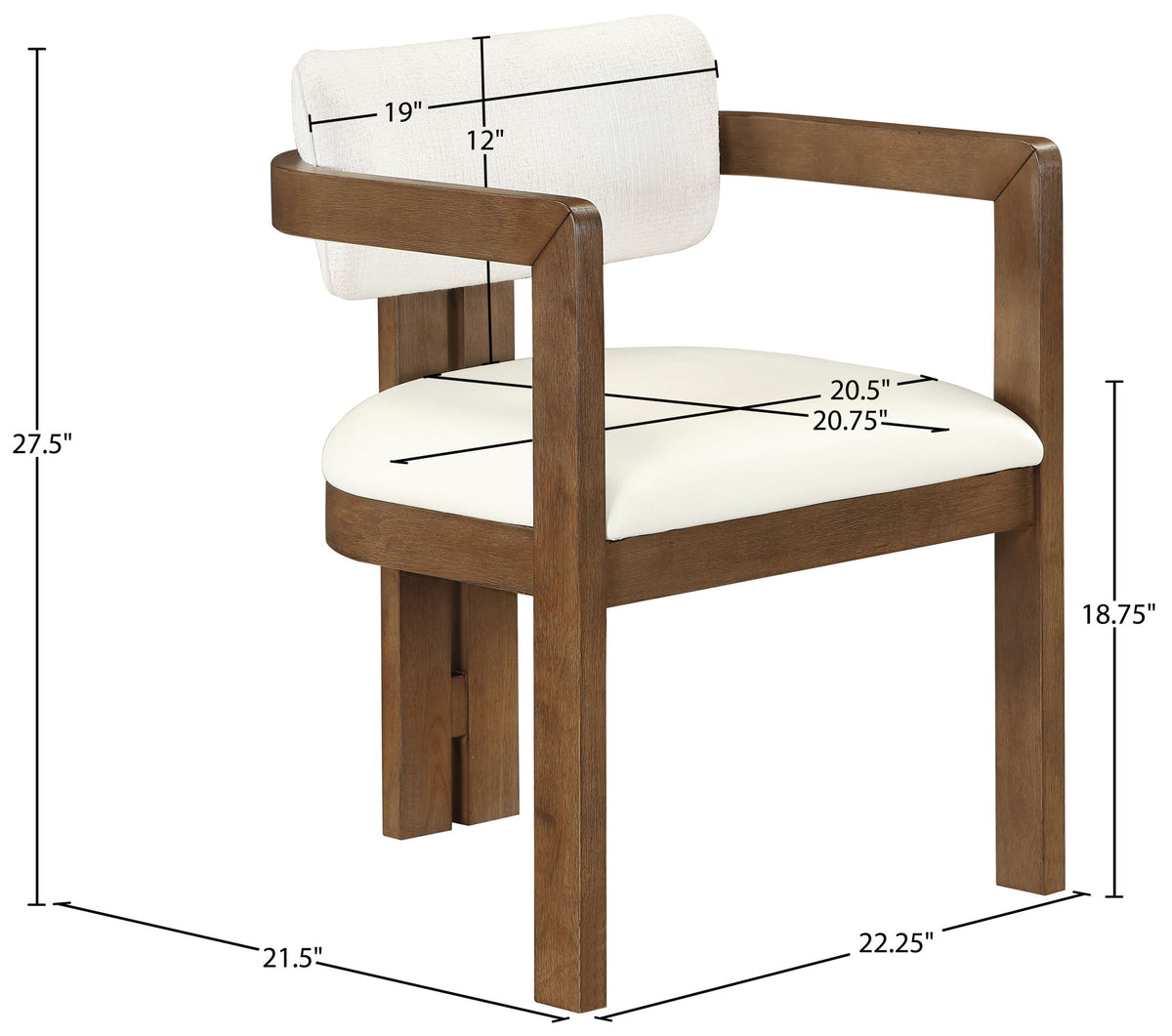 Ravina - Upholstered Dining Chair With Stained Brown Base (Set of 2)