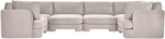 Hammond - Velvet Performance Fabric Upholstered 6 Piece U-Shaped Sectional