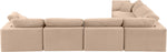 Comfy - 6 Piece Velvet Modular Corner Sectional