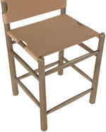 Santos - Upholstered Counter Stool With Stained Brown Base