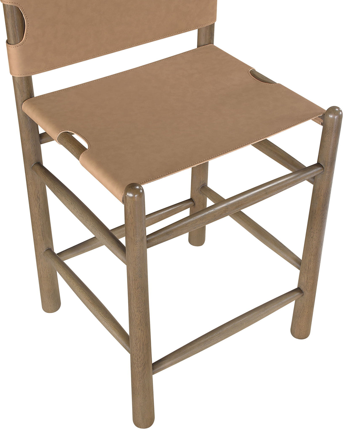 Santos - Upholstered Counter Stool With Stained Brown Base