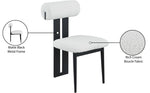 Dario - Boucle Dining Chair With Black Frame (Set of 2)