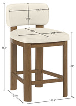 Paloma - Faux Leather Upholstered Counter Stool (Set of 2) - Brown Frame