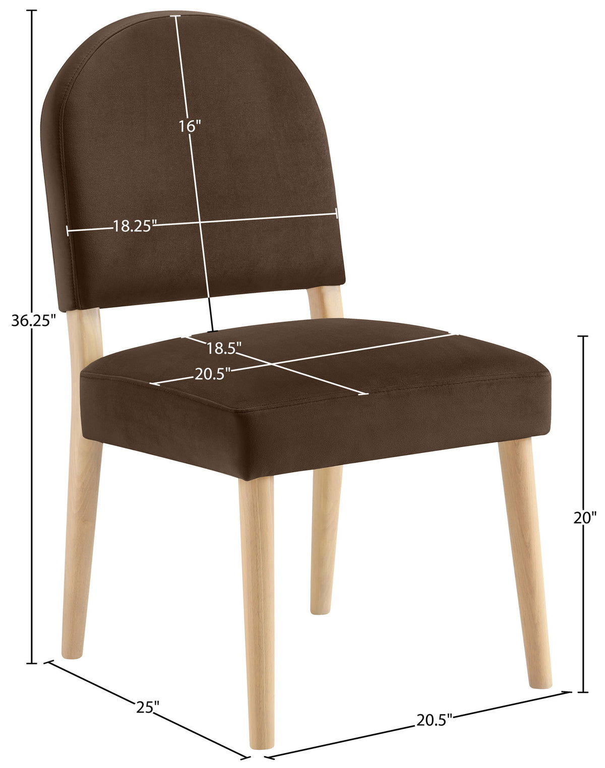 Varinelle - Velvet Dining Chair (Set of 2) - Natural Frame