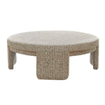 Give It A Rest - Round Ottoman - Hopscotch Creamy Espresso